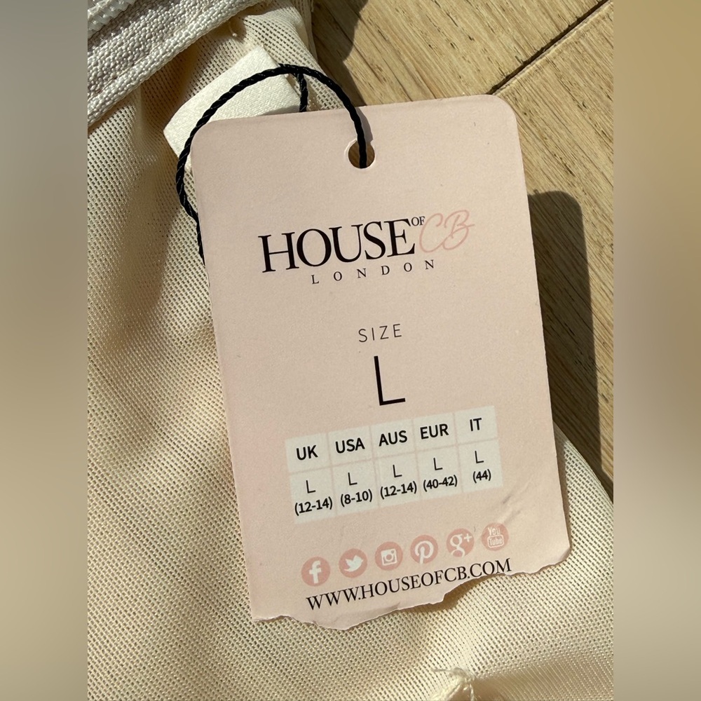 HOUSE OF CB “Anais” Ivory Ruched Tulle Dress BNWT CURRENTLY RETAILS $195 USD - Picture 3 of 6